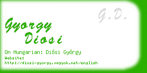 gyorgy diosi business card